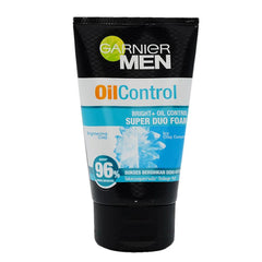 Garnier Face Wash Men TURBOLIGHT - WHITE + OIL CONT SUPER DUO FOAM TUBE 100ml - Elite Cosmetics