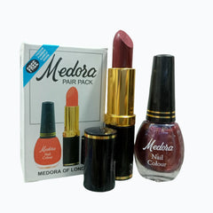 Medora Lipstick & Nail Polish Combo – Shade 100 Glossy - Elite Cosmetics