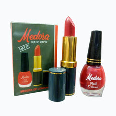 Medora Lipstick & Nail Polish Pair Pack – Shade 554 - Elite Cosmetics