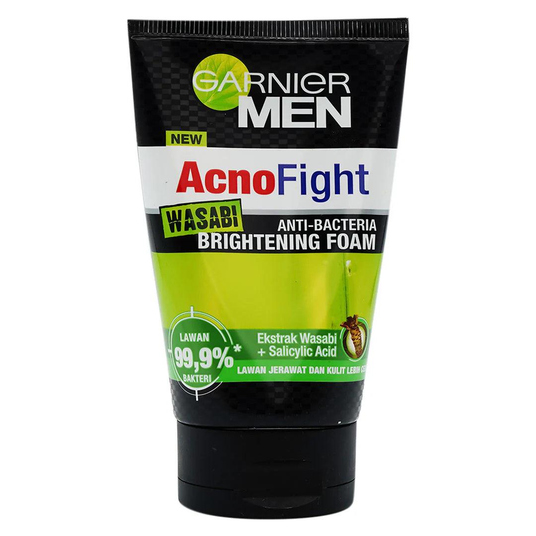 Garnier Face Wash Men ACNO FIGHT - WASABI BRIGHT FOAM 100ml - Elite Cosmetics