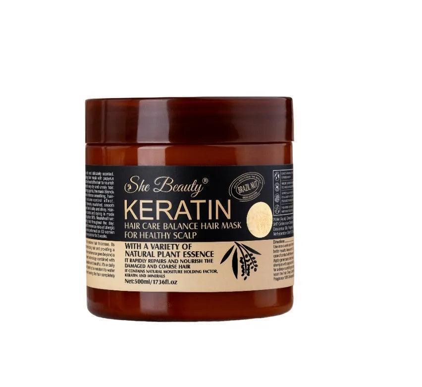 Brazilian Nut Keratin Mask 500g: Deep Conditioning & Hair Repair Treatment - Elite Cosmetics