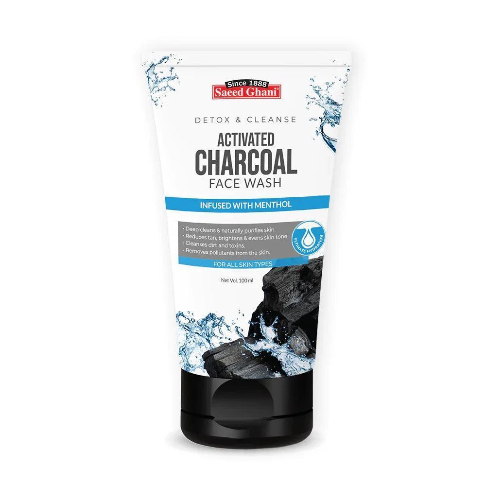 Saeed Ghani Activated Charcoal Face Wash 100ml – Detoxify and Revitalize Your Skin - Elite Cosmetics