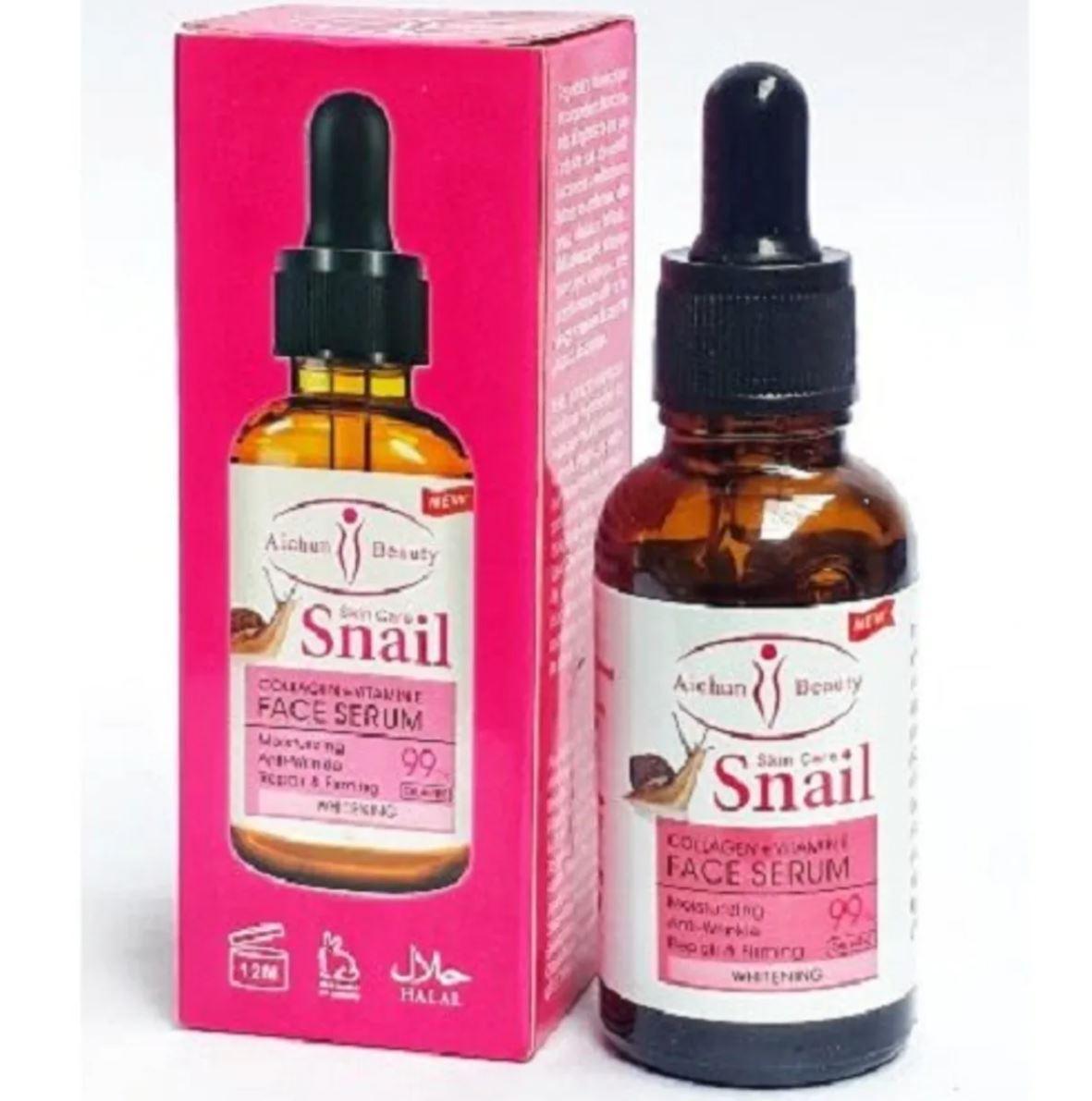 Aichun Beauty Snail Collagen + Vitamin E Face Serum 30ml - Elite Cosmetics