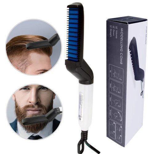 Beard Straightener Hair Comb Men Electric Hair Styling and Modeling Comb - Elite Cosmetics