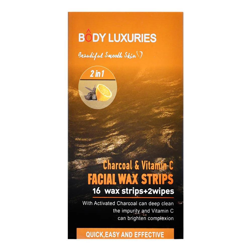 Body Luxuries Facial Charcoal Wax Strips - Elite Cosmetics