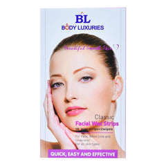 Body Luxuries Facial Wax Strips – Classic - Elite Cosmetics