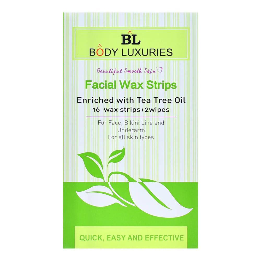 Body Luxuries Facial Wax Strips – Tea Tree Oil - Elite Cosmetics