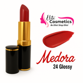 Medora Lipstick Glossy 24 – Bold, Moisturizing & Long-Lasting - Elite Cosmetics