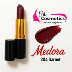 Medora Lipstick 204 Garnet – Rich, Deep Shade & Long-Lasting Wear - Elite Cosmetics