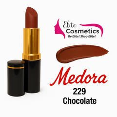 Medora 229 Chocolate Lipstick – Rich & Elegant Matte Brown - Elite Cosmetics