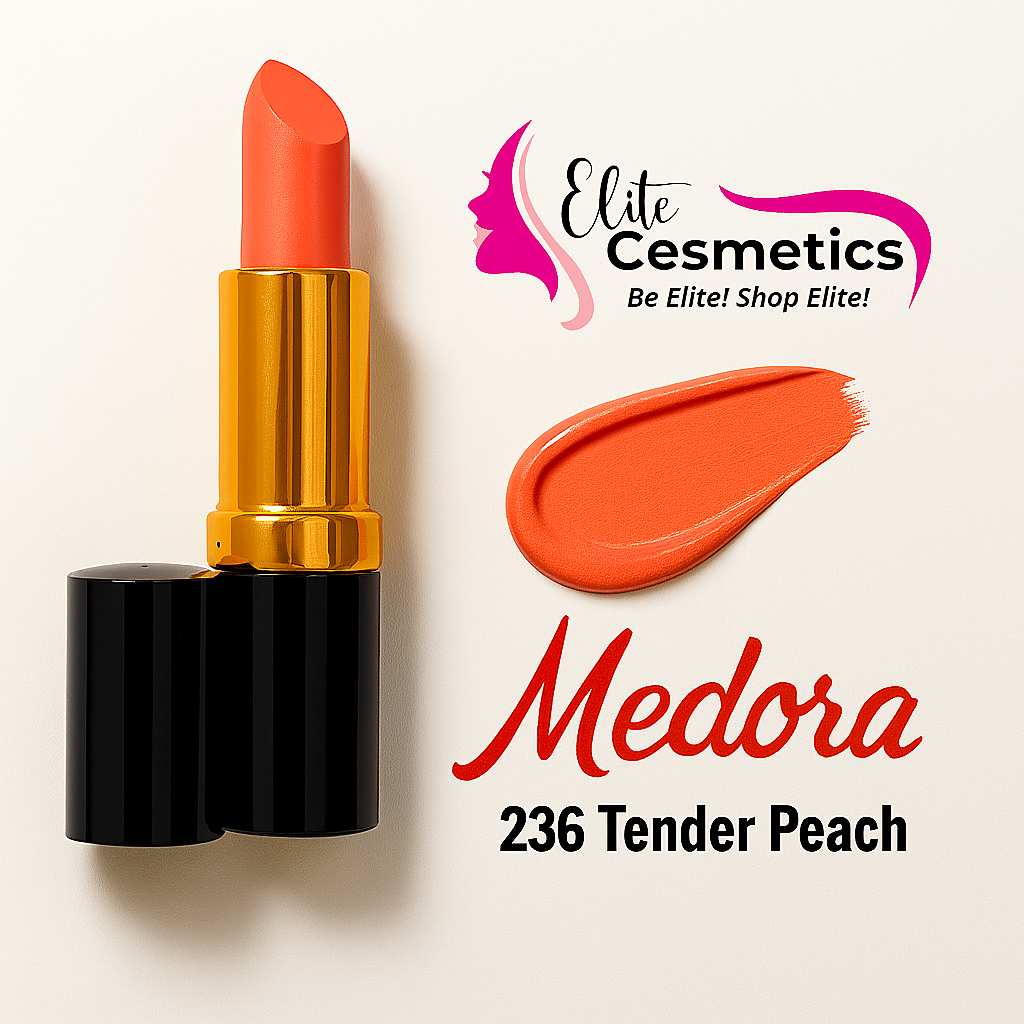 Medora Lipstick 236 Tender Peach – Soft Peachy Tone - Elite Cosmetics