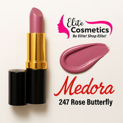 Medora 247 Rose Butterfly Lipstick – Soft & Elegant Matte Pink - Elite Cosmetics