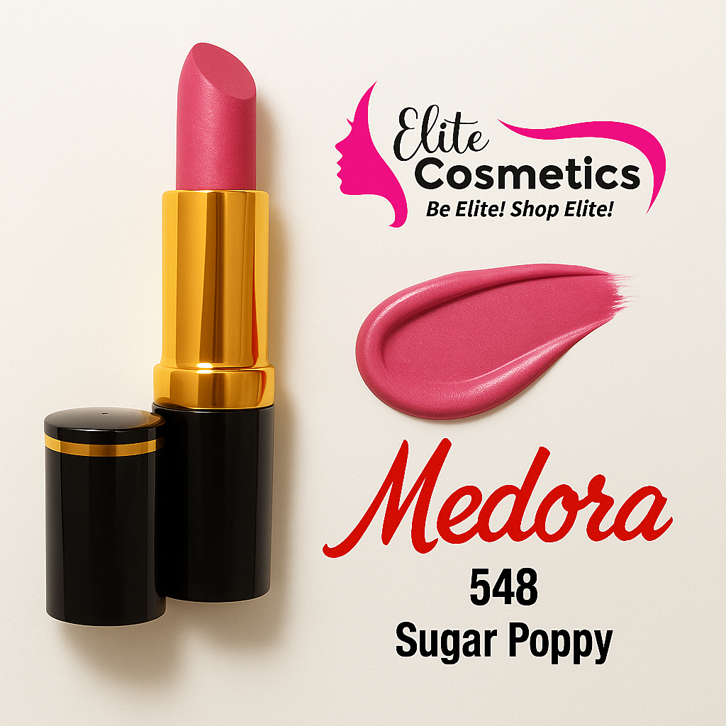 Medora Lipstick 548 Sugar Poppy – Soft Coral Pink - Elite Cosmetics