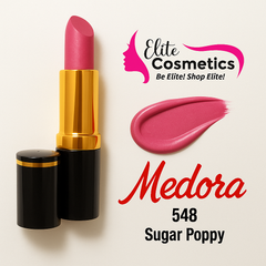 Medora Lipstick 548 Sugar Poppy – Soft Coral Pink - Elite Cosmetics