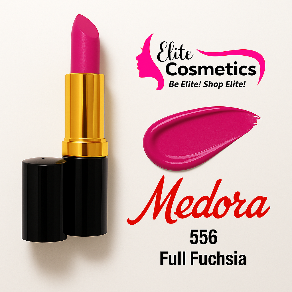 Medora Lipstick 556 Full Fuchsia – Vibrant Pink Matte Perfection - Elite Cosmetics