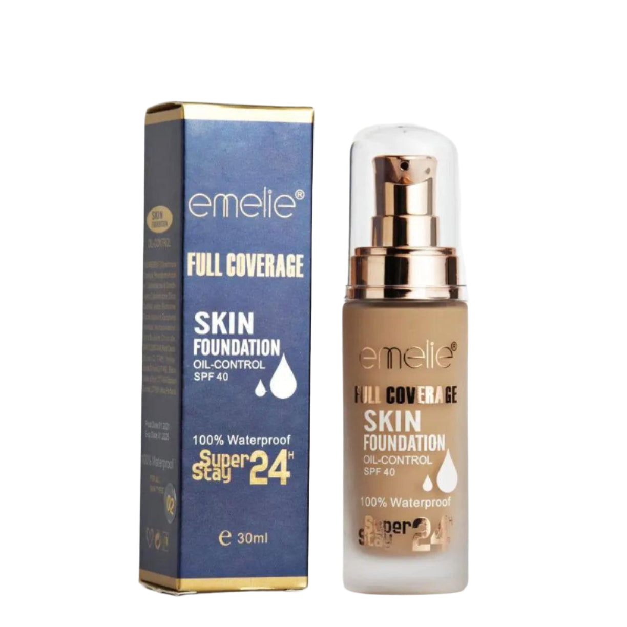 Emelie Foundation Oil Control – Matte Finish & Long-Lasting Coverage - Elite Cosmetics