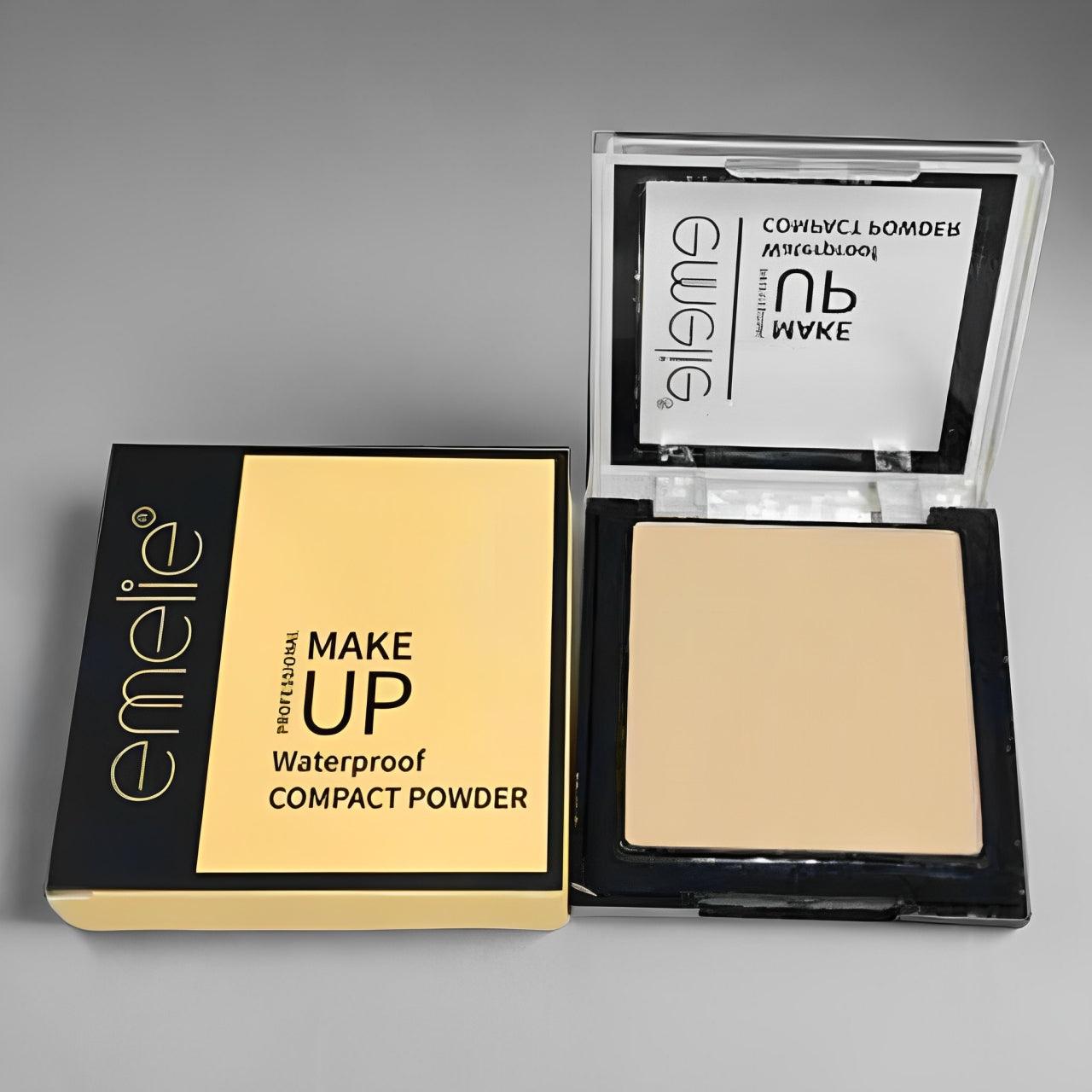 Emelie Compact Powder Waterproof – Long-Lasting Matte Finish - Elite Cosmetics