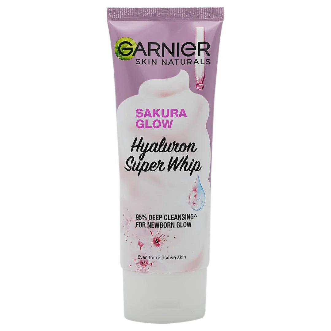 Garnier Face Wash SAKURA GLOW - Hyaluron Super Whip 100ml - Elite Cosmetics