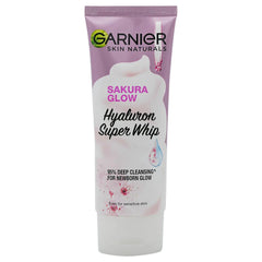 Garnier Face Wash SAKURA GLOW - Hyaluron Super Whip 100ml - Elite Cosmetics
