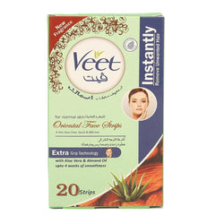 Veet Face Wax Strips Pack of 20 | Normal & Sensitive Skin Variants for Smooth, Long-Lasting Hair Removal - Elite Cosmetics
