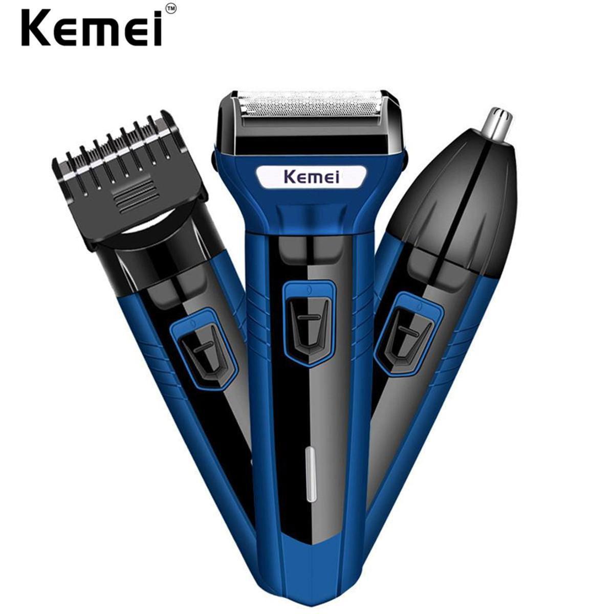 Kemei 3-in-1 Hair Trimmer KM-6330 – All-in-One Grooming Kit in Pakistan - Elite Cosmetics