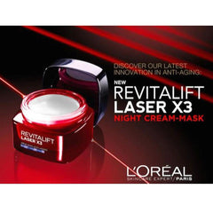 LOreal Paris - Revitalift Laser x 3 Anti Aging Night Cream 50 ML - Elite Cosmetics