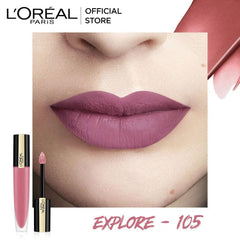 LOreal Paris - Rouge Signature Matte Lipstick - 105 Rule - Elite Cosmetics