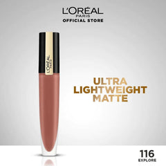 LOreal Paris - Rouge Signature Matte Lipstick - 116 Explore - Elite Cosmetics