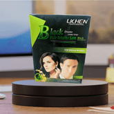 Lichen Hair Color Shampoo Sachet - 1Pc (Black/Brown) - Instant Color & Shine - Elite Cosmetics