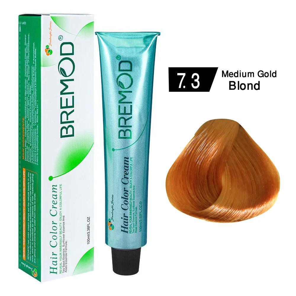 Bremod Hair Color 7.3 – Medium Gold Blonde - Elite Cosmetics