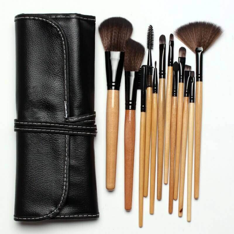 Bobbi Brown 12 Pcs Professional Makeup Brush Set – Face & Eye Brushes with Pouch | Soft Bristles & Premium Handles - Elite Cosmetics