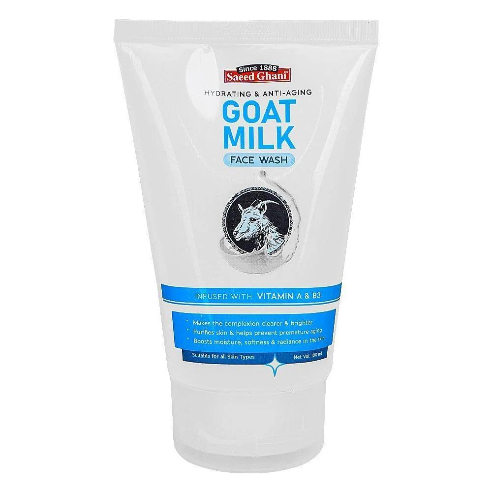 Saeed Ghani Goat Milk Face Wash 100ml – Hydrate and Revitalize Naturally - Elite Cosmetics