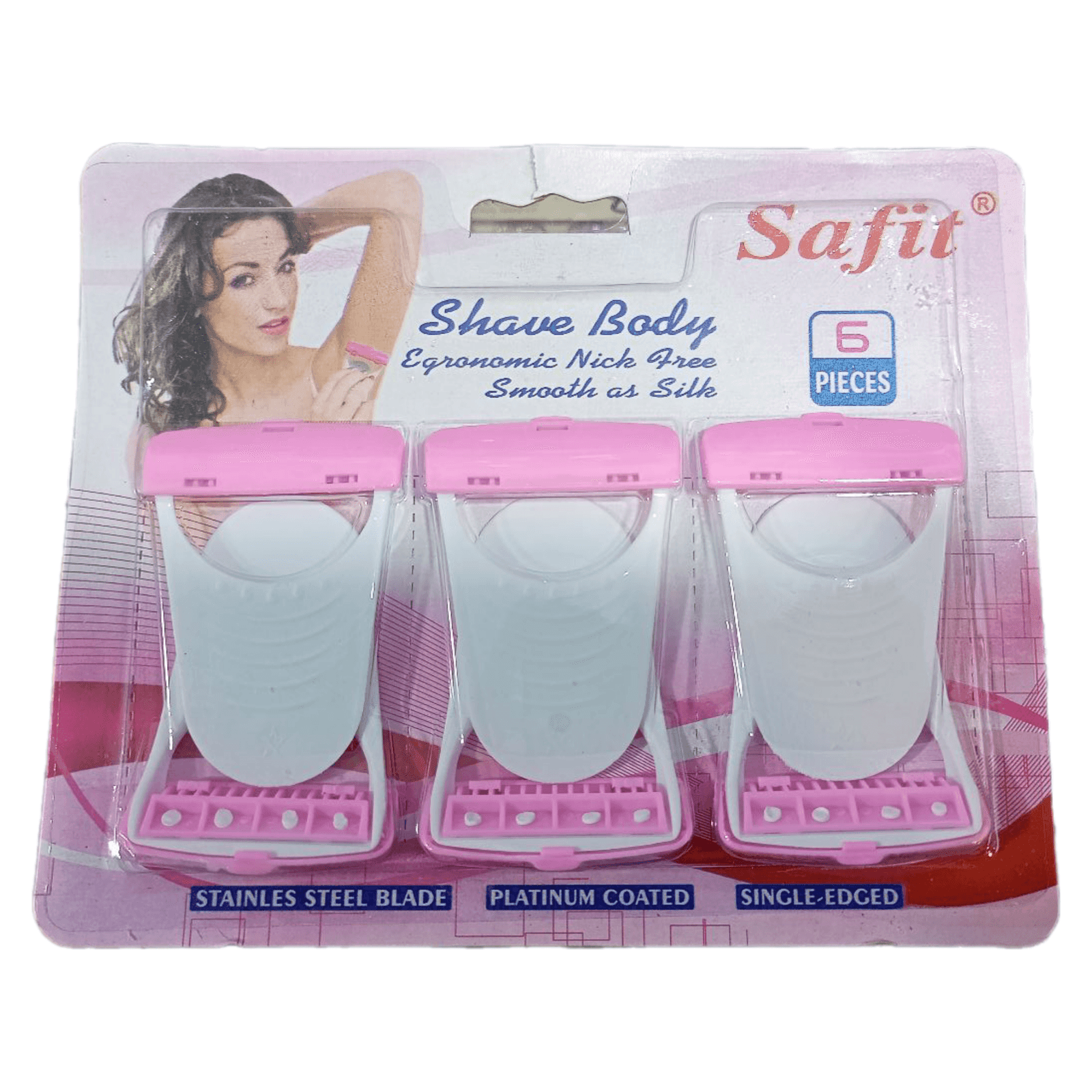 Safit Razors Pack of 6 - Precision Shaving for Women - Elite Cosmetics