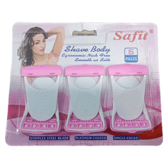 Safit Razors Pack of 6 - Precision Shaving for Women - Elite Cosmetics