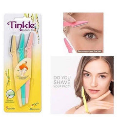 Tinkle Eyebrow Razor Pack of 3 | Perfect for Eyebrow Shaping, Facial Hair Removal & Precision Grooming - Elite Cosmetics