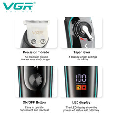 VGR V-075 Hair Clipper Hair Trimmer Professional Beard Trimmer - Elite Cosmetics