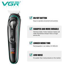 VGR V-075 Hair Clipper Hair Trimmer Professional Beard Trimmer - Elite Cosmetics