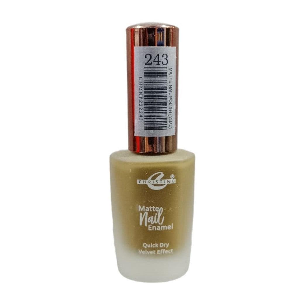 Christine 243 Matte Nail Enamel 13ml – Long-Lasting, Quick-Dry & Vibrant Color - Elite Cosmetics