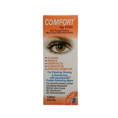 Comfort by FOC Lens Water – 120ml | Gentle Lens Solution for Clean, Hydrated Contacts - Elite Cosmetics