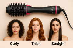 One Step Hot Air Brush – 3 in 1 Hair Dryer, Volumizer & Styler for Smooth Blowouts - Elite Cosmetics