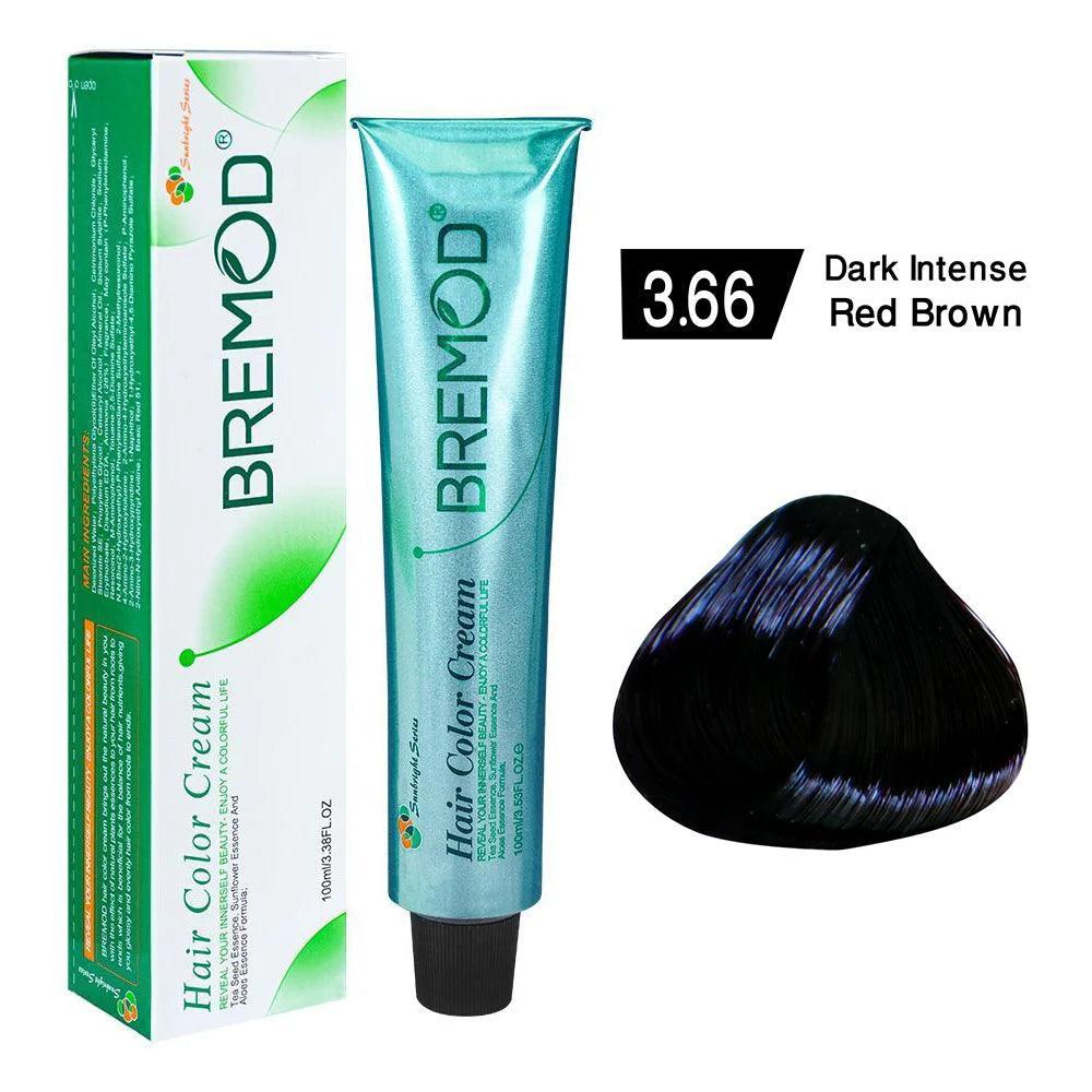 Bremod Hair Color 3.66 – Dark Intense Red Brown - Elite Cosmetics