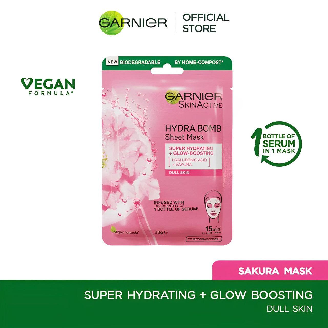 Garnier - Skin Active Hydra Bomb Sakura Tissue Mask - Elite Cosmetics