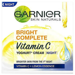Garnier Vitamin C Yoghurt Night Cream 40ml – Brightening & Anti-Dark Spot Overnight Moisturizer - Elite Cosmetics