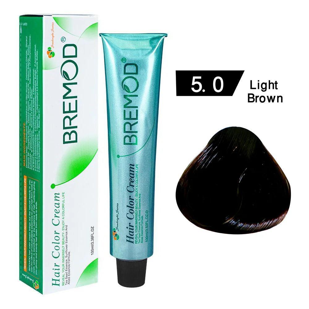 Bremod Hair Color 5.0 – Light Brown - Elite Cosmetics