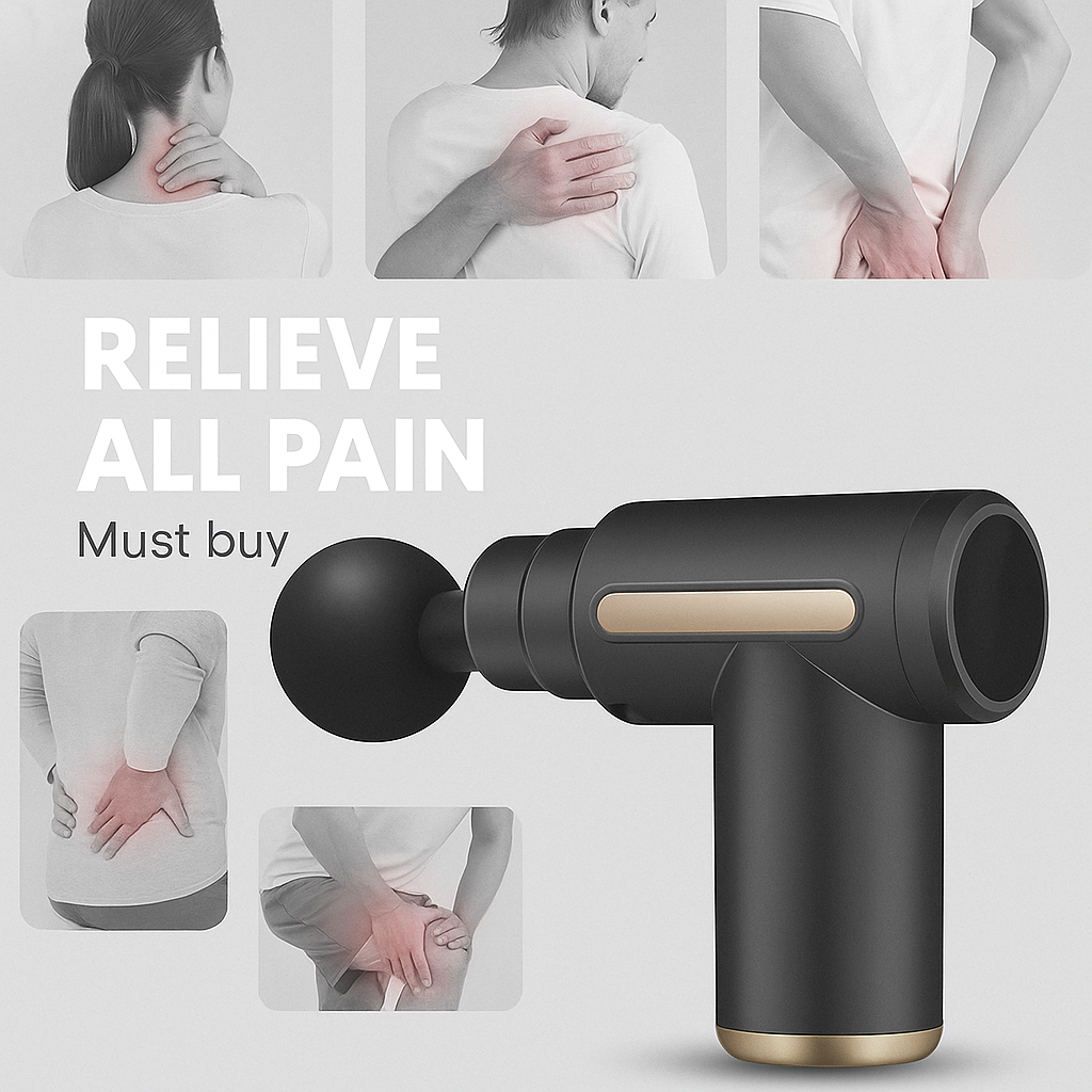 Deep Tissue Massager Gun for Neck & Legs Pain Relief – Physiotherapy Muscle Recovery Tool - Elite Cosmetics