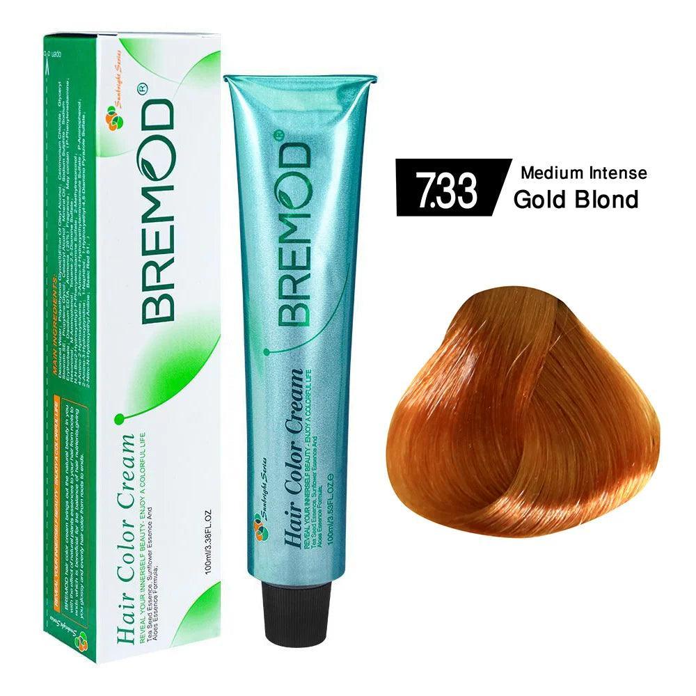 Bremod Hair Color 7.33 – Medium Intense Gold Blonde - Elite Cosmetics