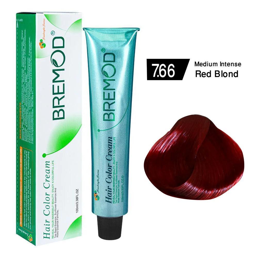 Bremod Hair Color 7.66 – Medium Intense Red Blonde - Elite Cosmetics