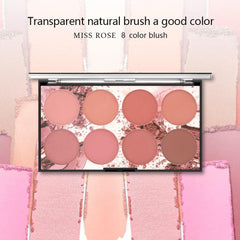 Miss Rose 8 Colors Blush Palette – Versatile Shades for a Radiant Flush - Elite Cosmetics