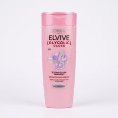 L'Oréal Paris Elvive Glycolic Gloss Extra Gloss Shampoo 360ml front view against a clean background