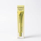 Yellow packaging box for Arencia Vitamin C Booster Shot 30ml face and eye moisturizer.